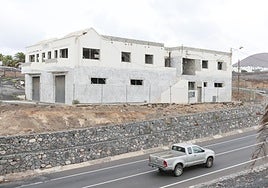 Instalación en Tías donde se han paralizados las obras.