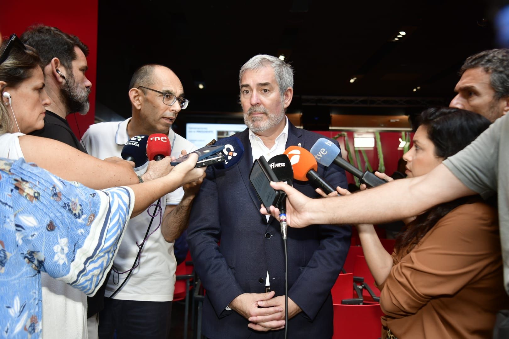 Las imágenes del encuentro con Fernando Clavijo en CANARIAS7