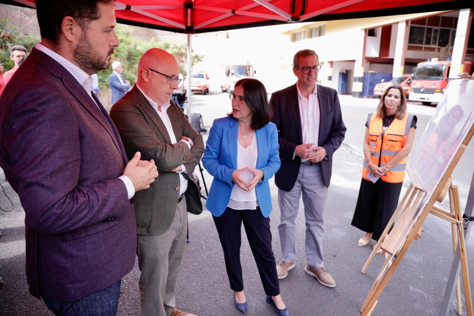 La presentación del proyecto de rehabilitación del parque de bomberos de Miller, en imágenes