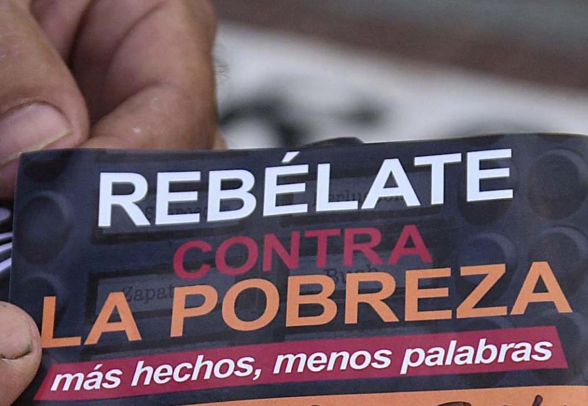 Llamada a una manifestación en 2011 contra la pobreza. La protesta no tuvo efecto.