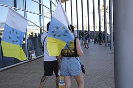 Imágenes de la concentración en el sur de Gran Canaria