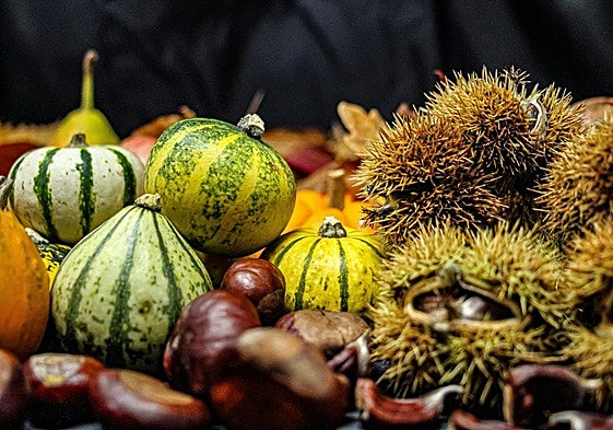 Calabazas y castañas