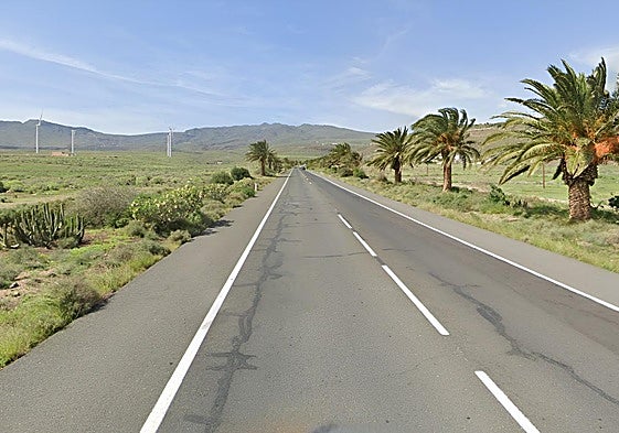 Carretera GC-100, a su paso por Agüimes.