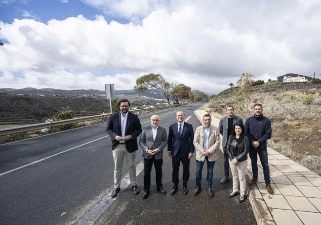 Cargos insulares y municipales de Telde y de Valsequillo, en el tramo de la GC-41 en el que se va a actuar.