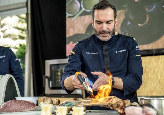 El cocinero Mario Sandoval durante su ponencia.