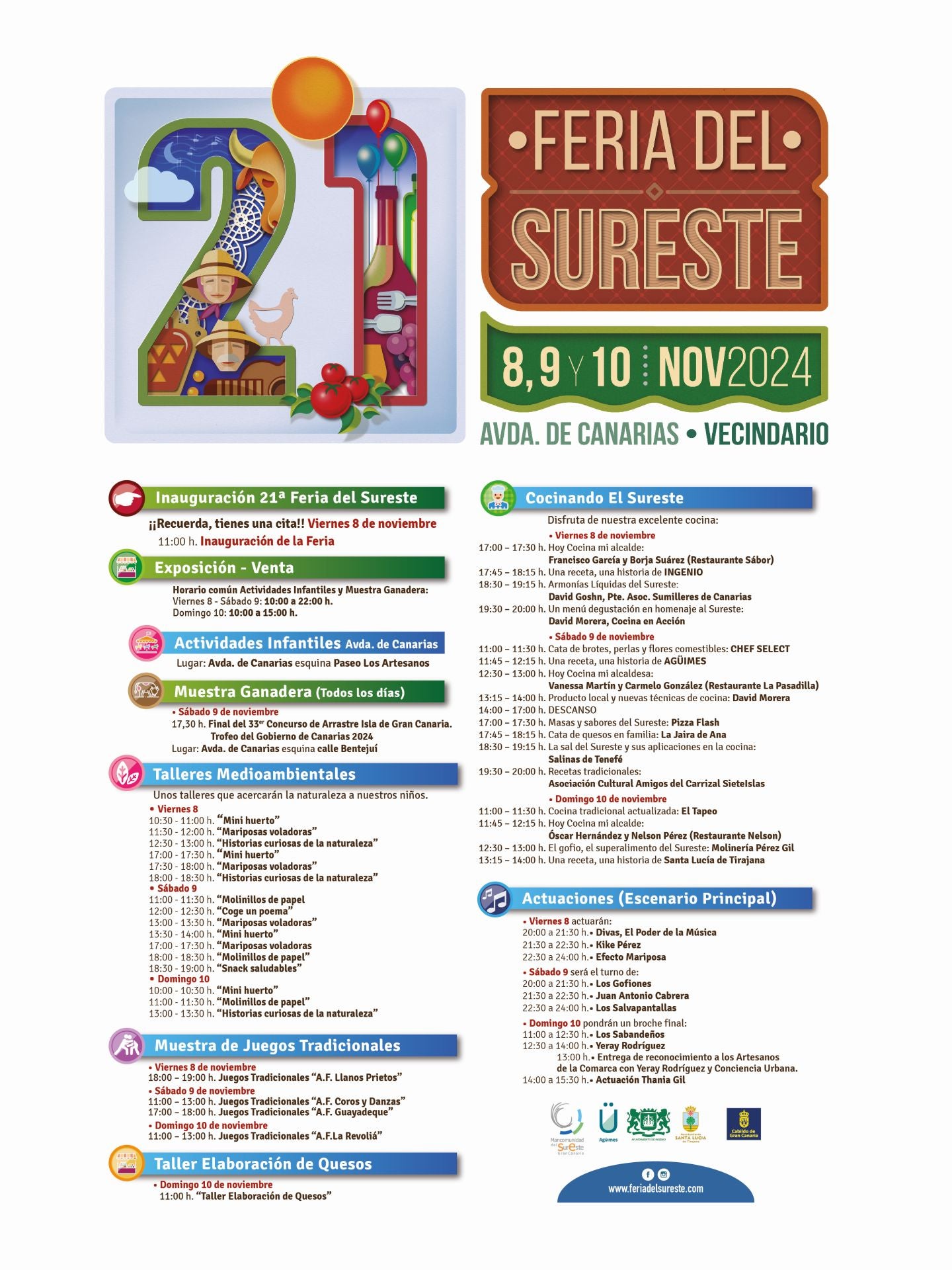 Porgrama de la Feria del Sureste.