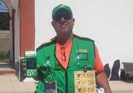 Gustavo Santiago Correa, el agente vendedor de la ONCE responsable que validó los boletos acertantes.