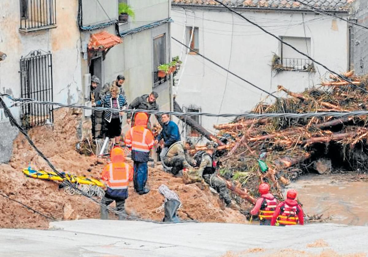 Imagen reciente de los trabajos en uno de los enclaves afectados por la DANA.