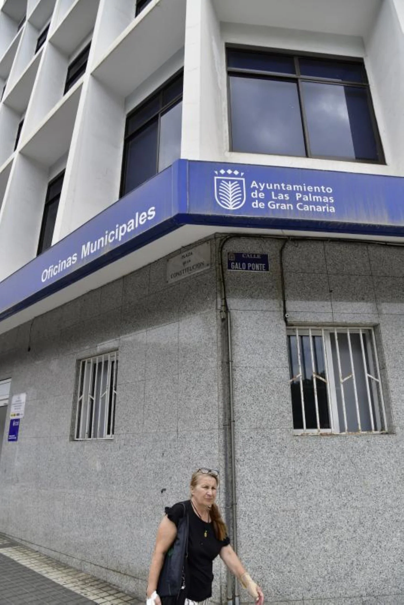 Detalle de la fachada de la sede de Geursa en la capital grancanaria.