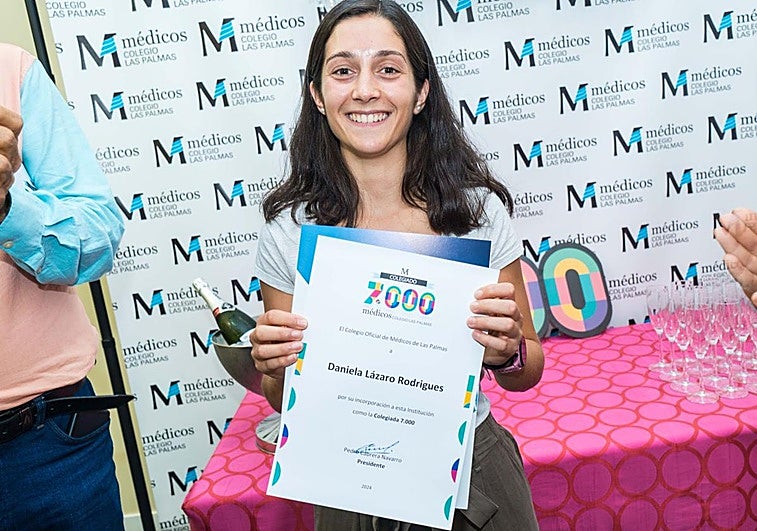 Daniela Lázaro, este miércoles en el Colegio de Médicos de Las Palmas.