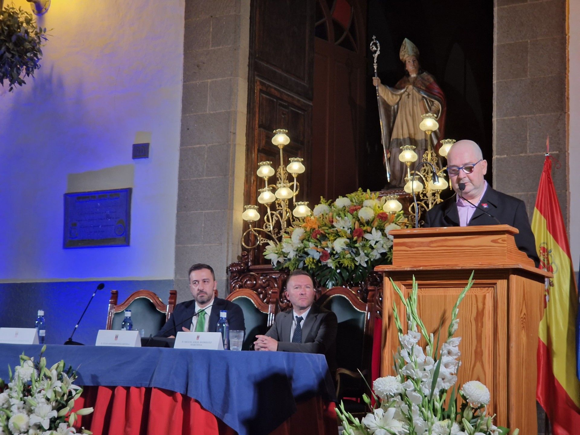 Quico Melián durante la lectura del pregón.