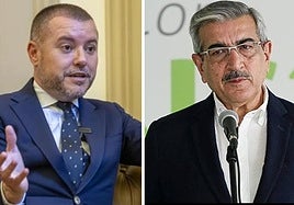 Román Rodríguez (derecha), presidente de NC, y Teodoro Sosa, integrante del grupo «renovador».