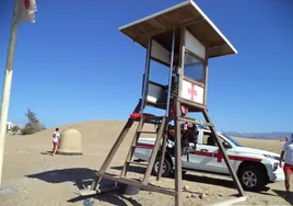 Torreta de Maspalomas que será sustituida.