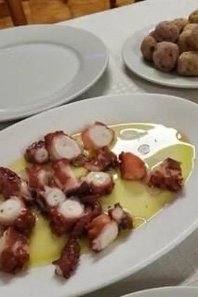 Pulpo, ya aderezado, en el restorán La Pimienta