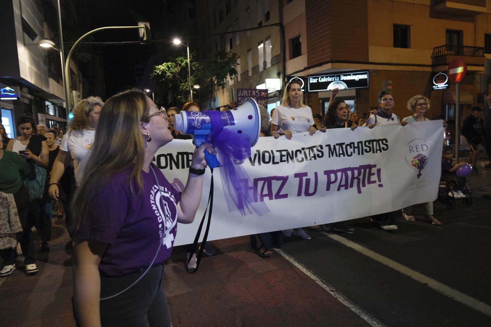 La manifestación del Día Internacional de la Eliminación de la Violencia contra las mujeres, en imágenes