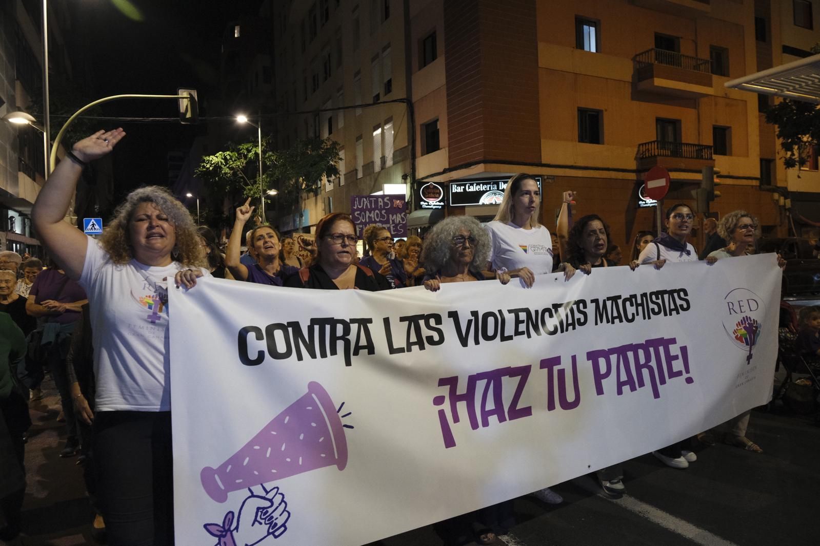 La manifestación del Día Internacional de la Eliminación de la Violencia contra las mujeres, en imágenes