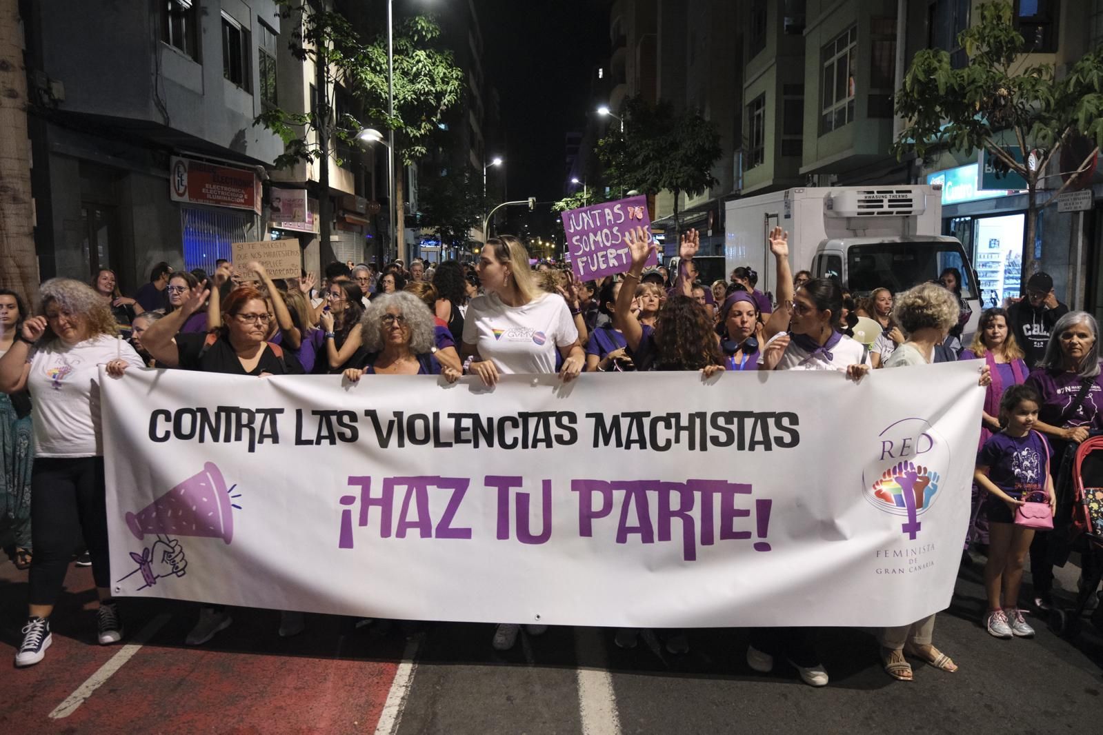 La manifestación del Día Internacional de la Eliminación de la Violencia contra las mujeres, en imágenes