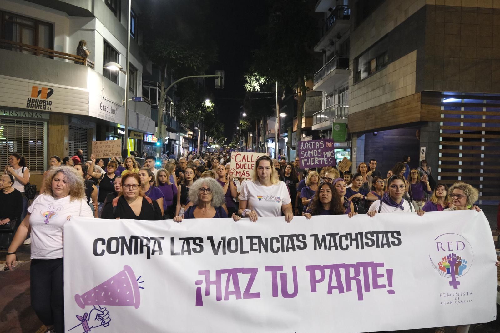 La manifestación del Día Internacional de la Eliminación de la Violencia contra las mujeres, en imágenes