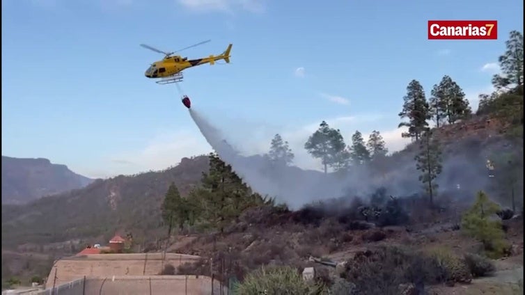Controlado el conato de incendio declarado al norte de San Bartolomé de Tirajana