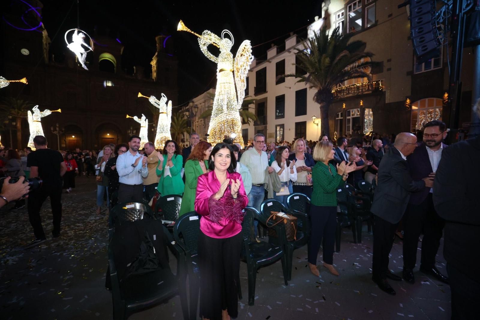 Luces, magia y música en el encendido navideño de la capital