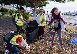 Imagen de archivo de limpieza en el centro de Puerto del Rosario.