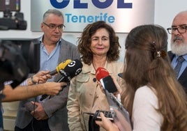 La consejera de Hacienda, Matilde Asián, este martes en un acto celebrado en la CEOE-Tenerife.