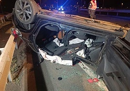 Así quedó el vehículo siniestrado.