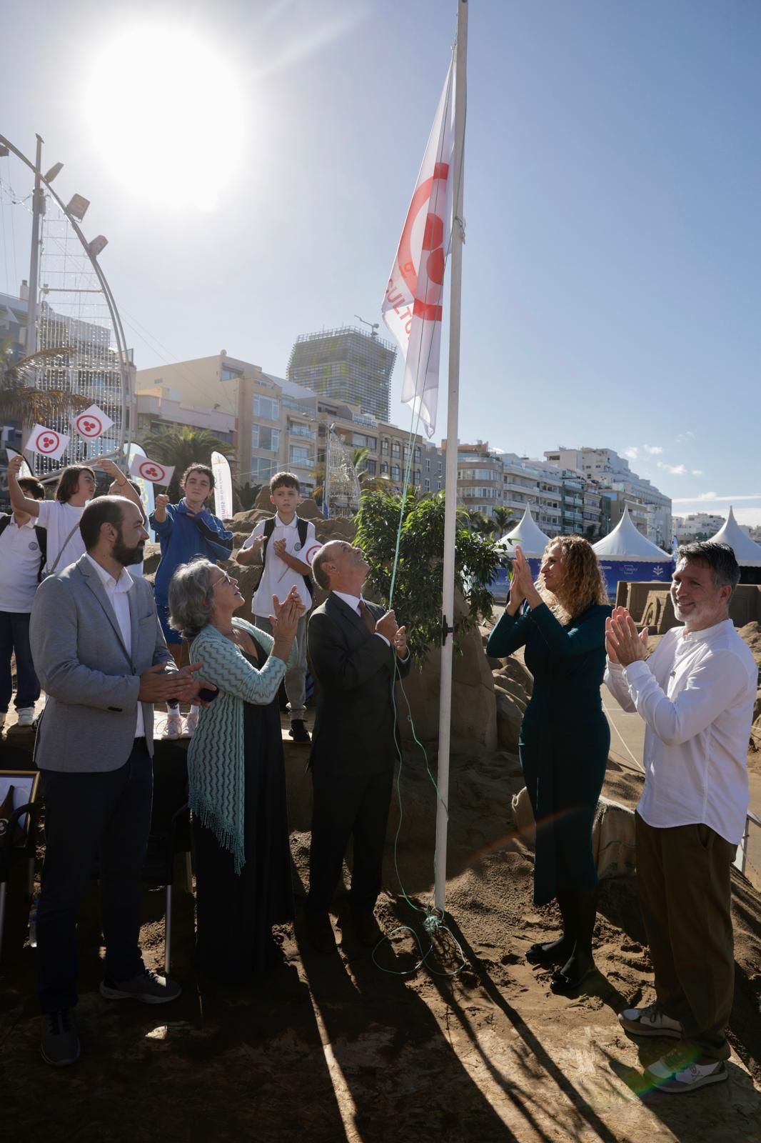 Las imágenes de reconocimiento al belén de arena como Bien Cultural de la Paz
