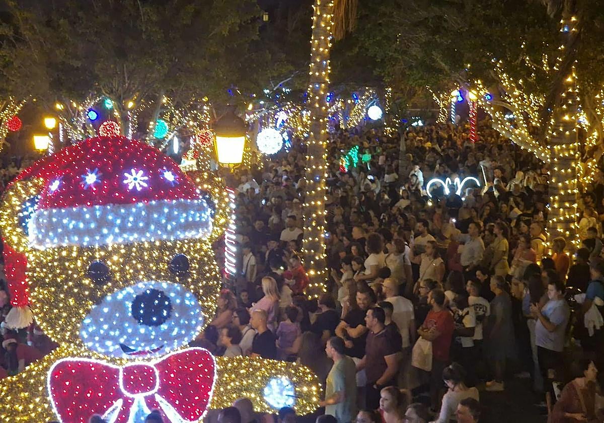 Vista general del parque de Arnao, en Telde.