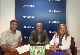 Firma del acuerdo entre Vithas y Top Time para la cobertura sanitaria de la San Silvestre.