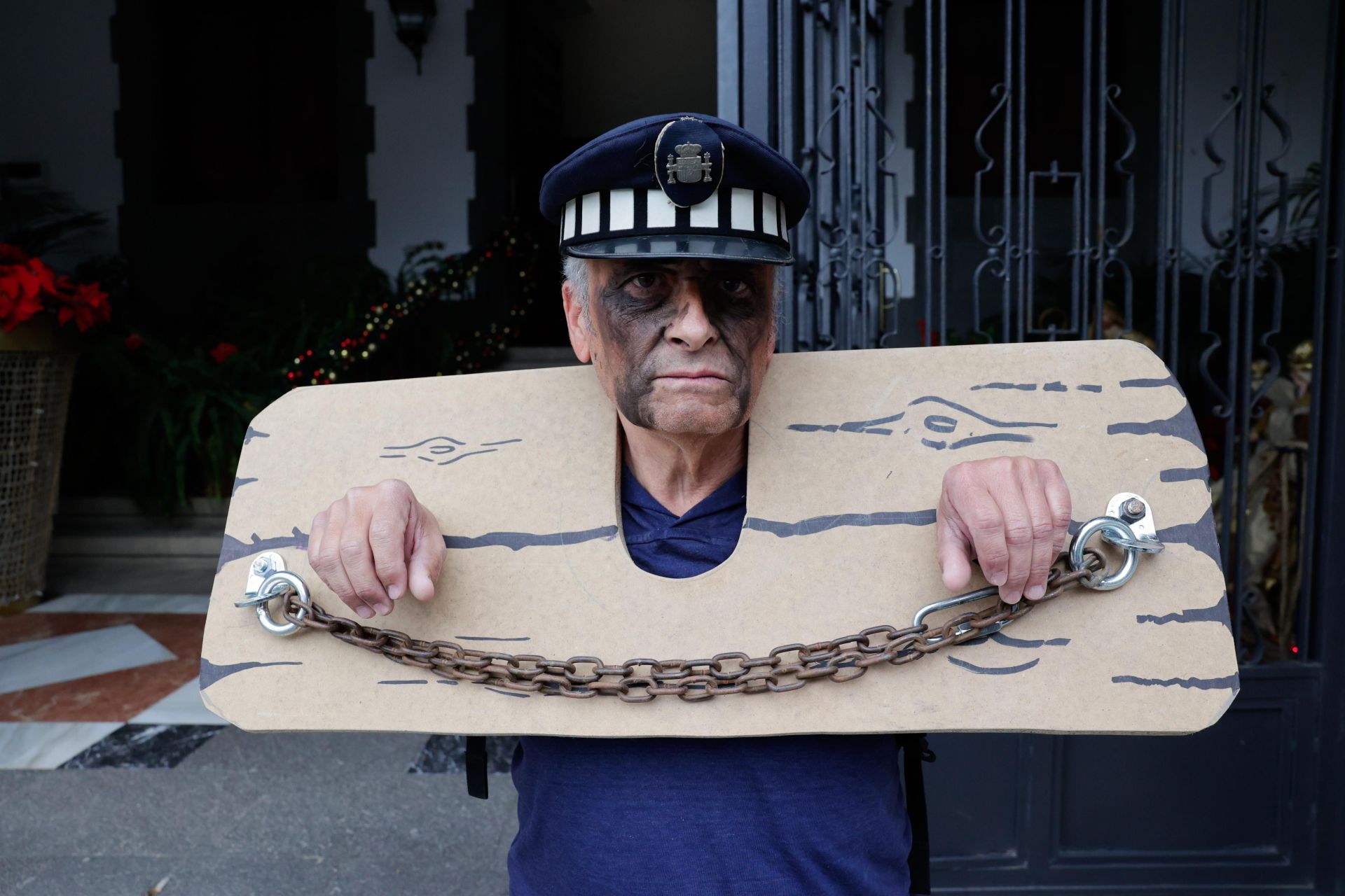 Sebastián Trujillo, a las puertas del Ayuntamiento de Santa Brígida.