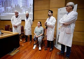 Momento de la presentación de la nueva técnica de implantación de una prótesis osteointegrada.