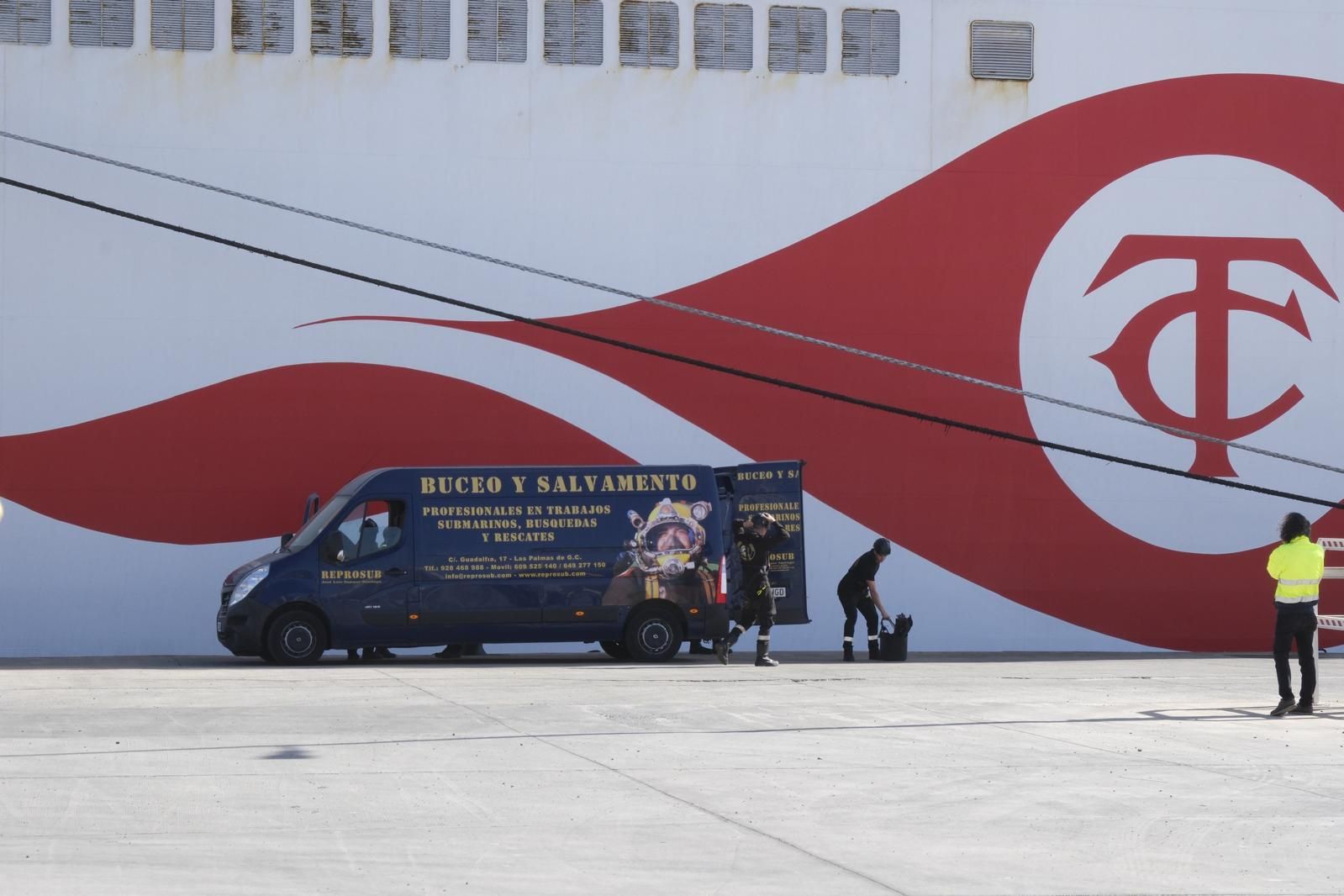 Las imágenes del barco encallado