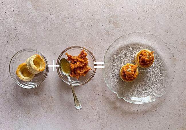 Vol-au-vent de chorizo y miel