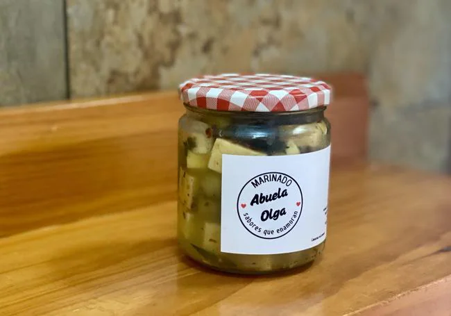 Marinado de queso y aceitunas de Abuela Olga