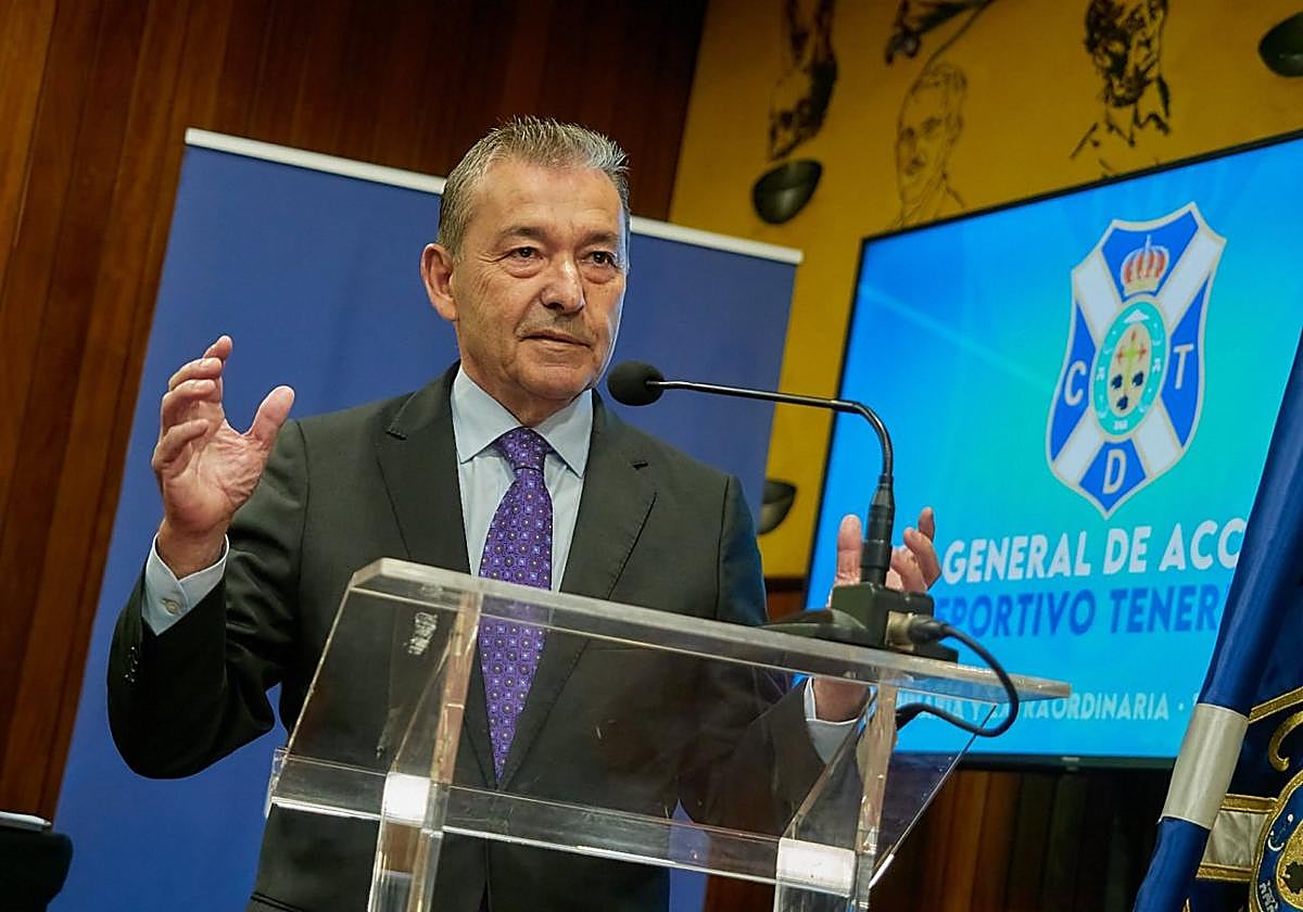 Paulino Rivero, en una imagen reciente en su cargo como presidente del CD Tenerife.