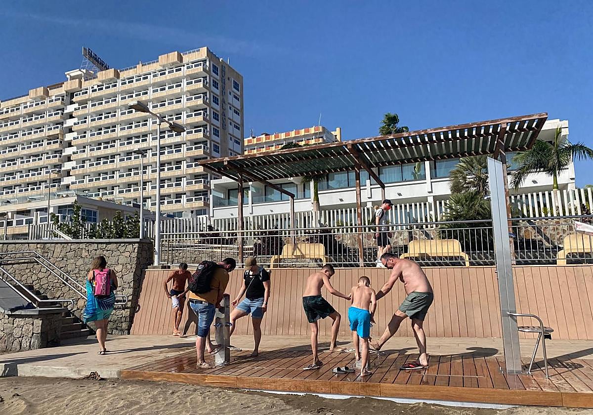 Imagen de uno de los accesos acondicionados en Maspalomas.