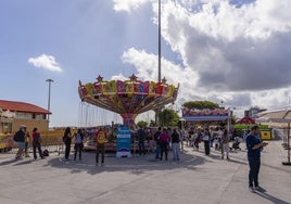 Imagen de las atracciones de la feria Planeta Gran Canaria, inaugurada este jueves en Infecar.