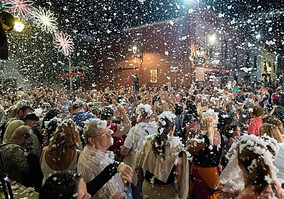 Foto archivo de un encendido de las luces navideñas en Gárldar.