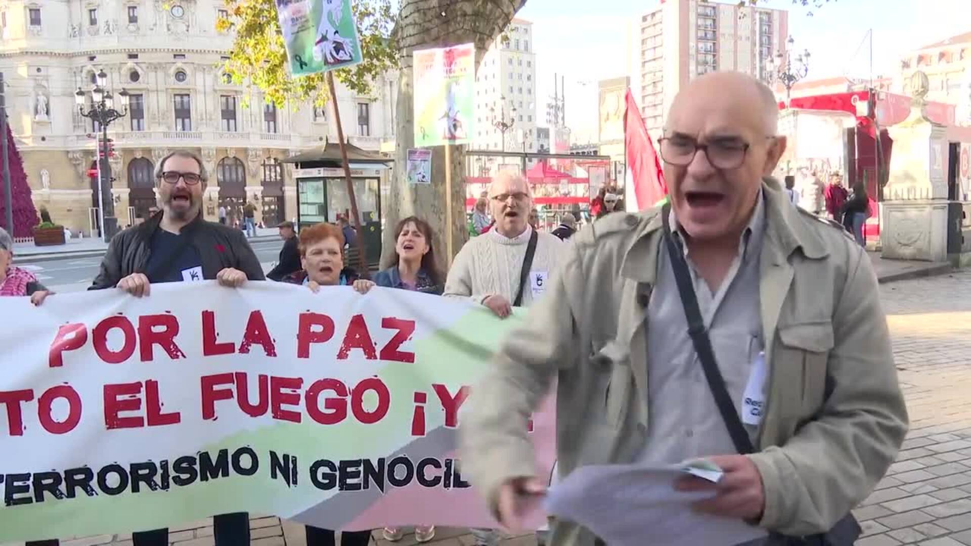 Organizaciones sociales, políticas y sindicales denuncian en Bilbao el "genocidio" en Gaza