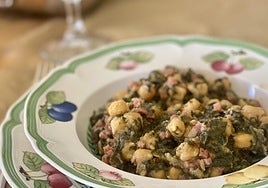Garbanzos con espinacas