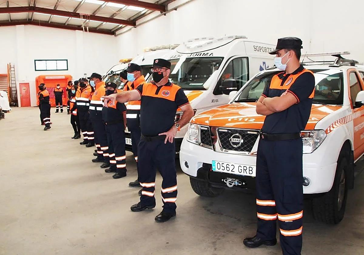 Protección Civil de Yaiza, durante la pandemia.