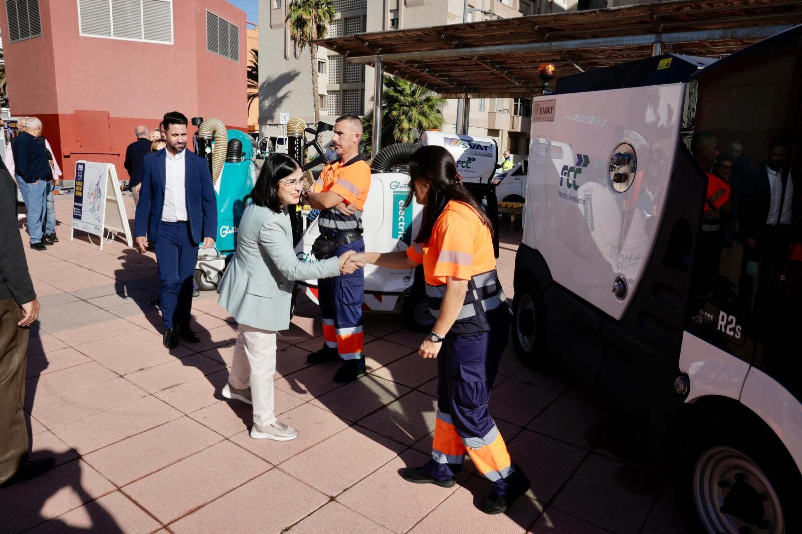Las imágenes de la presentación de Carolina Darias de la tercera fase del Plan de Higiene Urbana