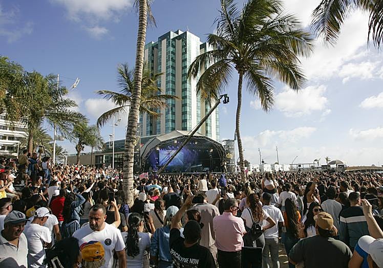 Vista del escenario desde una posición cercana al hotel Lancelot.