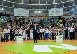 Imagen de archivo del presidente de NC, Román Rodríguez, en un congreso del partido.