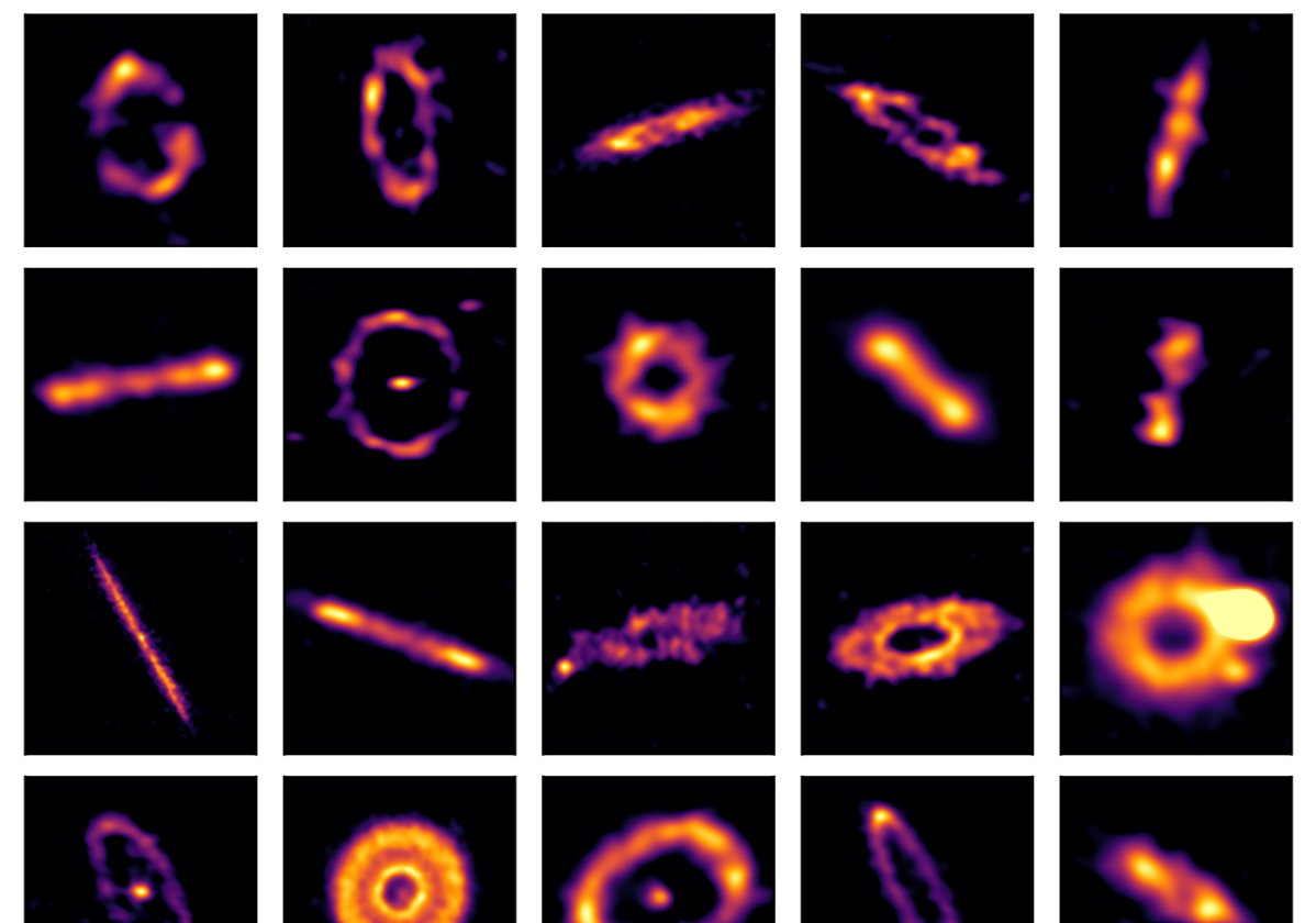 Estructuras de los cinturones de exocometas alrededor de estrellas cercanas.