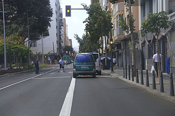 Vista parcial de la calle Juan Rejón, en la capital grancanaria.