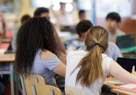 Imagen de archivo de un aula en Canarias.