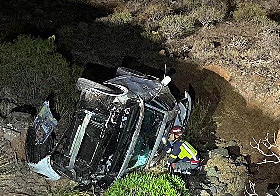 Así quedó el vehículo siniestrado.