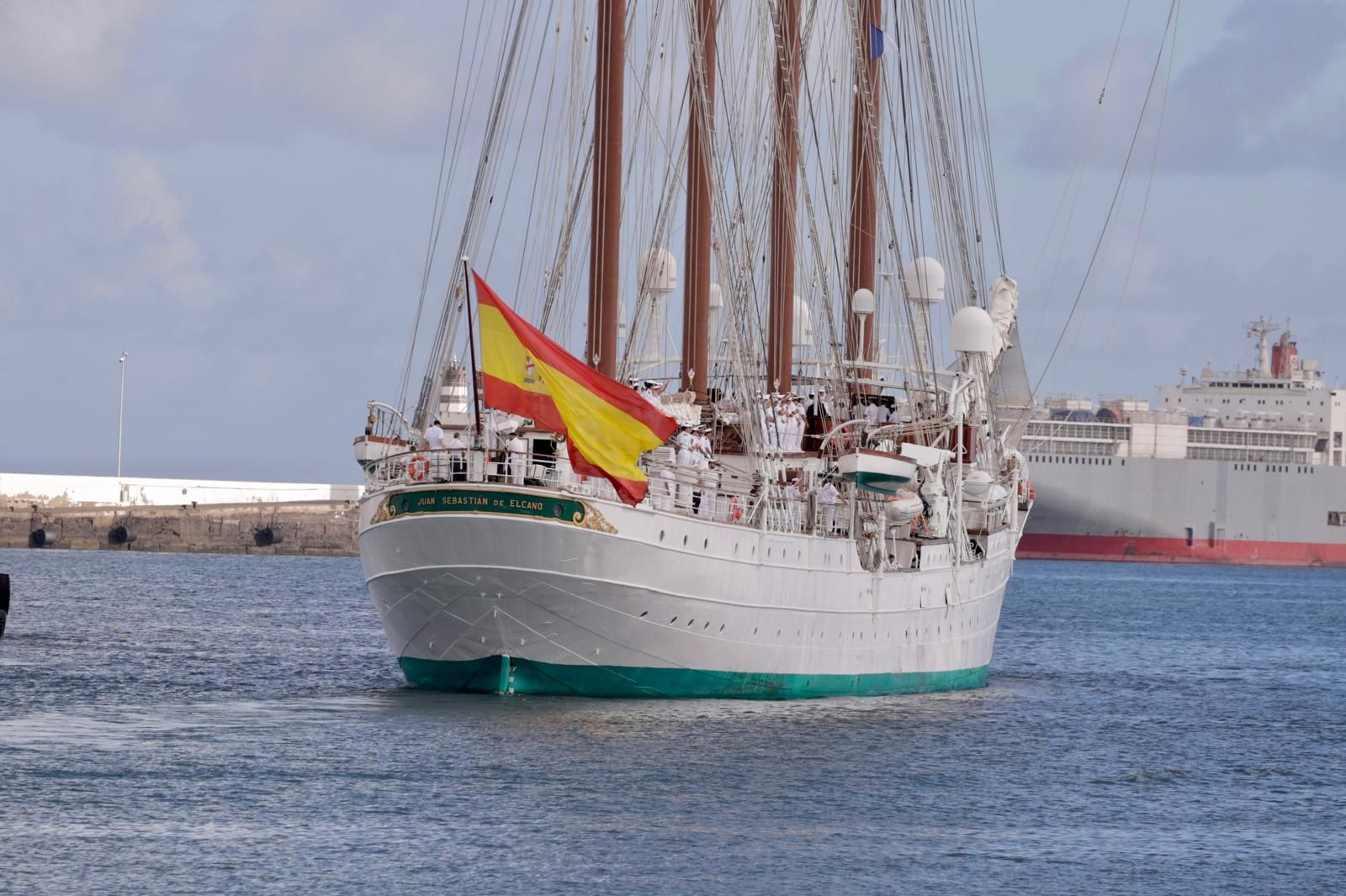 Salida de la princesa Leonor en el Buque escuela Juan Sebastián Elcano